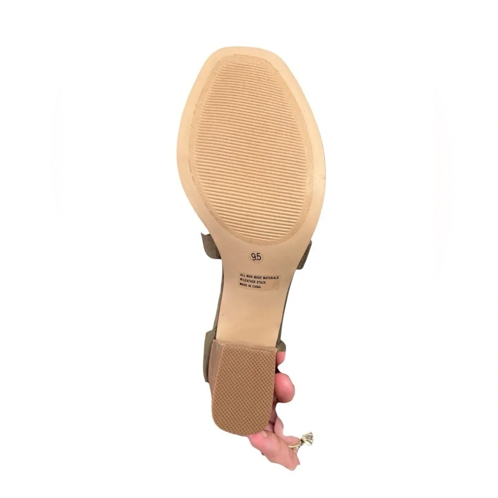 Dolce Vida strappy vegan leather block square toe heels